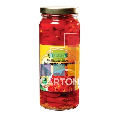 FRESHLY JALAPENO SLICED RED - 12*16oz (453GM)